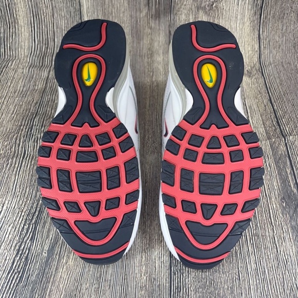 Nike Air Max 97 White/Thunder Blue/Green Noise/Crimson Wmns sizes DH1592-100 - Picture 2 of 8